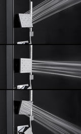 AKDY 35-in Black 2-Spray Shower Panel System