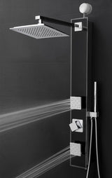 AKDY 35-in Black 2-Spray Shower Panel System