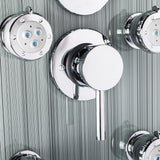 AKDY 52-in Brushed Stainless Steel 8-Spray Shower Panel System (Valve Included)