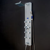 AKDY 52-in Brushed Stainless Steel 8-Spray Shower Panel System (Valve Included)