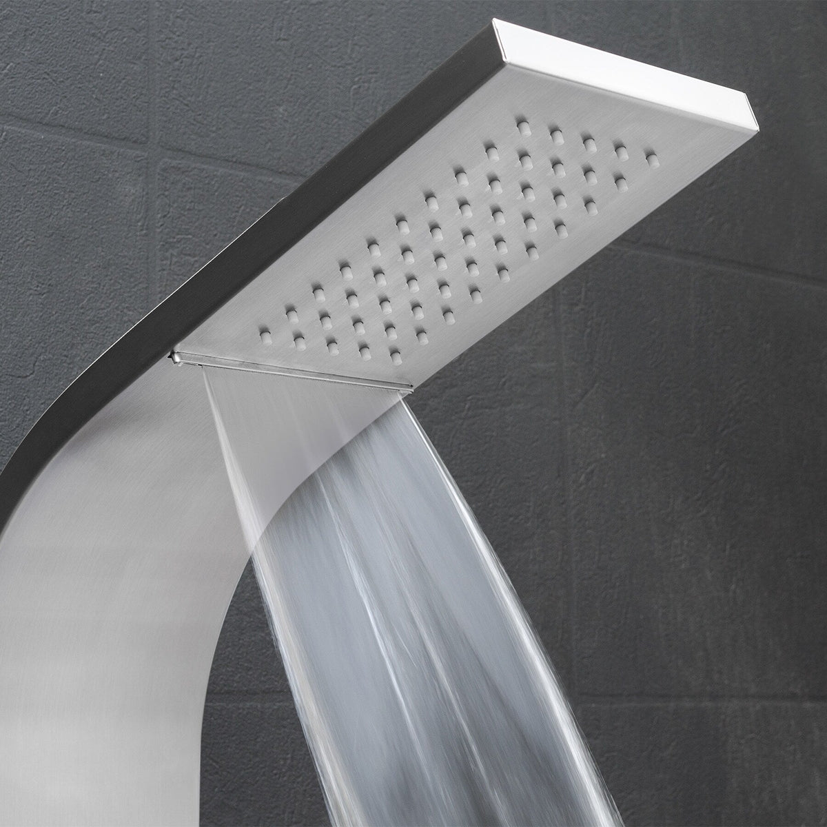 AKDY 63-in Stainless Steel 2-Spray Shower Panel System (Valve Included)