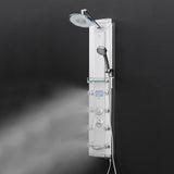 AKDY 51-in Chrome Silver 8-Spray Shower Panel System (Valve Included)