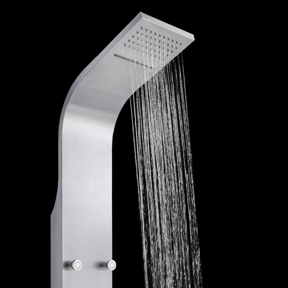 AKDY 65-in Stainless Steel 6-Spray Shower Panel System (Valve Included)
