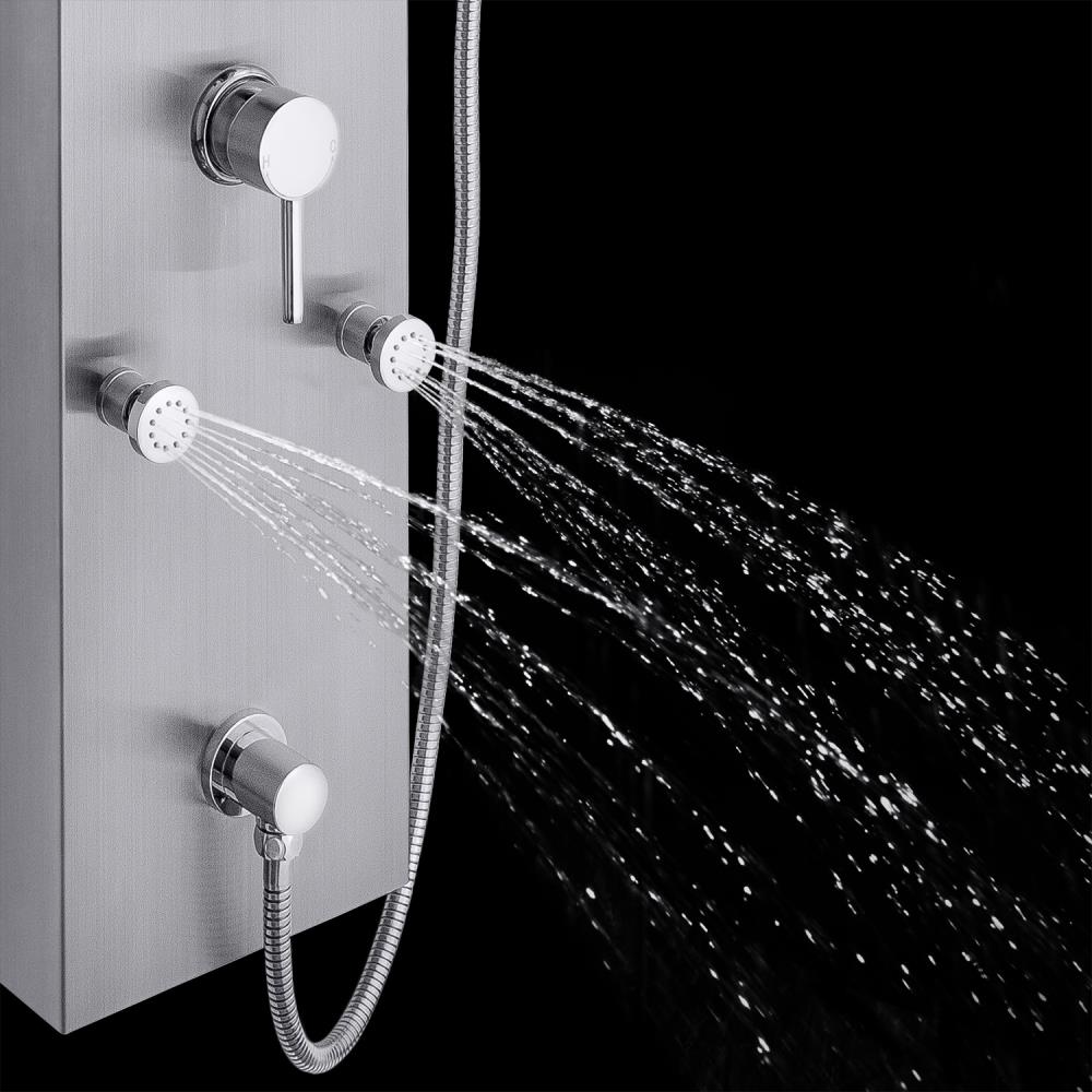 AKDY 65-in Stainless Steel 6-Spray Shower Panel System (Valve Included)
