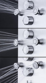 AKDY 65-in Stainless Steel 6-Spray Shower Panel System (Valve Included)