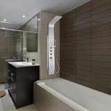 AKDY 58-in Stainless Steel 2-Spray Shower Panel System (Valve Included)