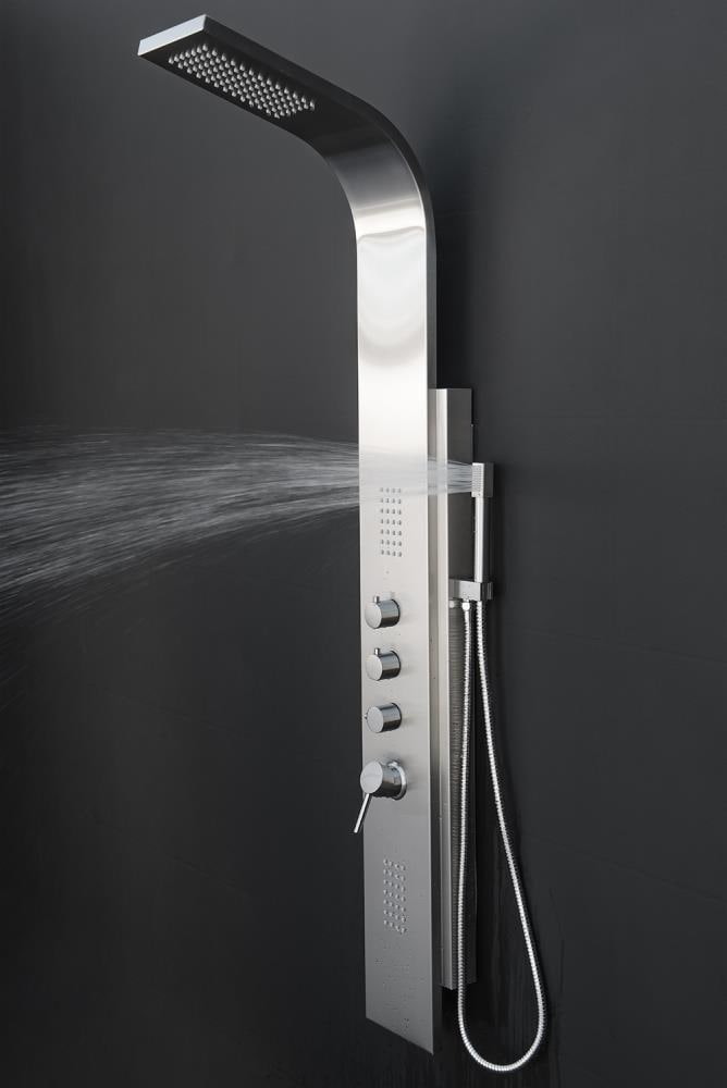 AKDY 58-in Stainless Steel 2-Spray Shower Panel System (Valve Included)