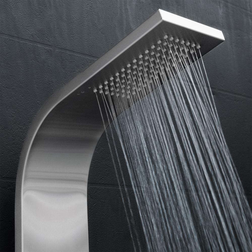 AKDY 58-in Stainless Steel 2-Spray Shower Panel System (Valve Included)