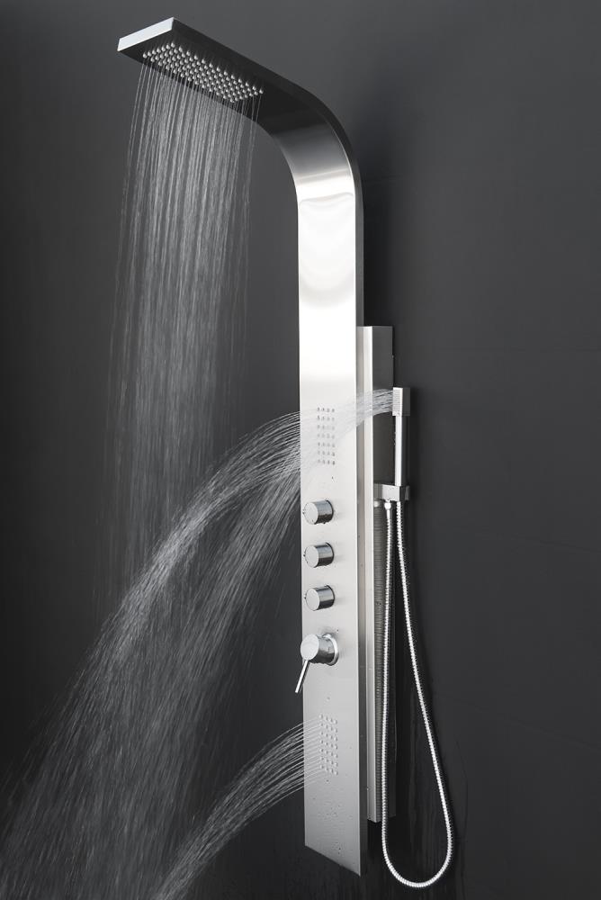 AKDY 58-in Stainless Steel 2-Spray Shower Panel System (Valve Included)