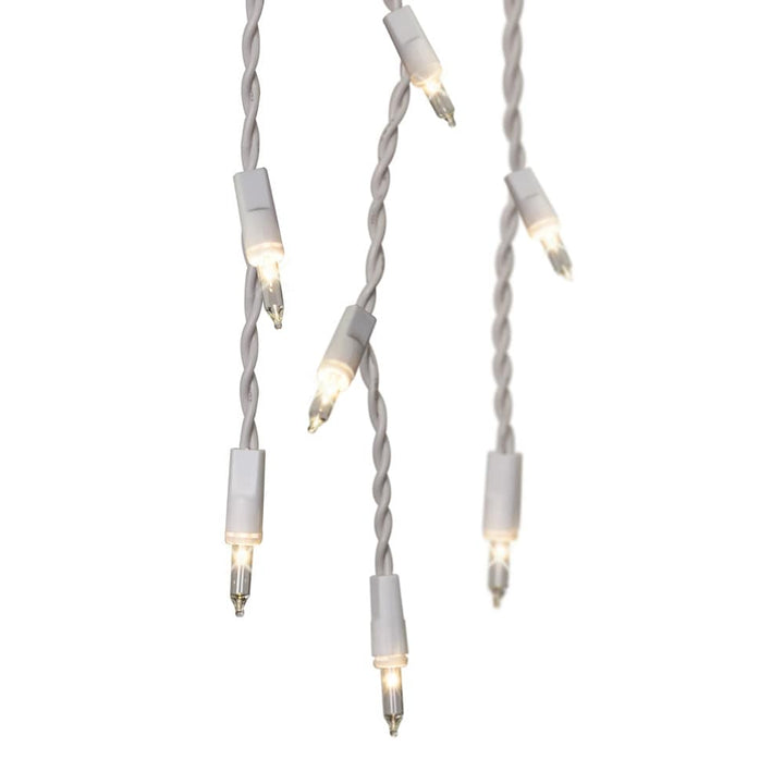 GE String-A-Long 300-Count Constant White Mini Incandescent Plug-In Christmas Icicle Lights