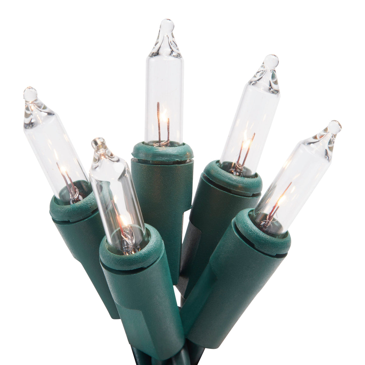 GE String-A-Long 50-Count 10.2-ft Clear Incandescent Plug-In Christmas String Lights, Green Wire