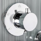 AKDY 52-in Grey Stripe Pattern Tempered Glass 8-Spray Shower Panel System with Valve