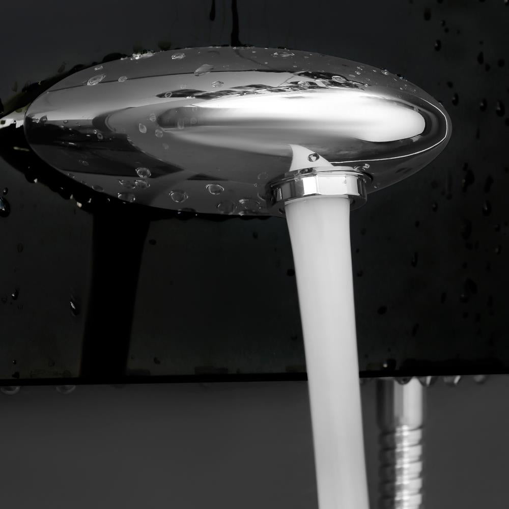 AKDY 52-in Black 8-Spray Shower Panel System