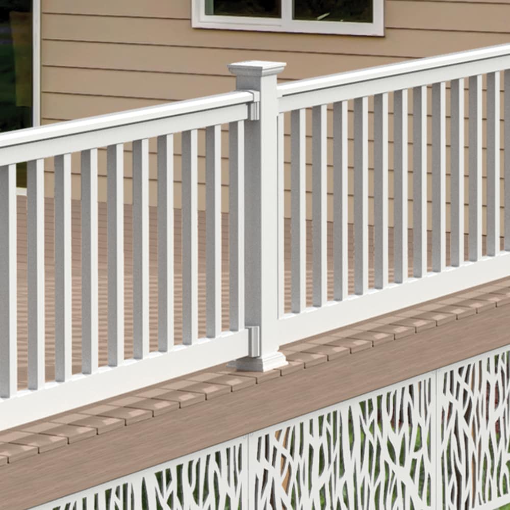 Freedom 4-in x 4-in White Vinyl Deck Post Cap