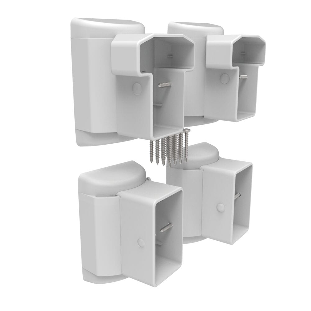 Freedom 11.25-in x 6.5-in Lincoln White Vinyl Angle Adapter (2-Pack)
