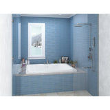 Rhode 5 ft. Rectangular Drop-in Air Bath Tub in White - Super Arbor