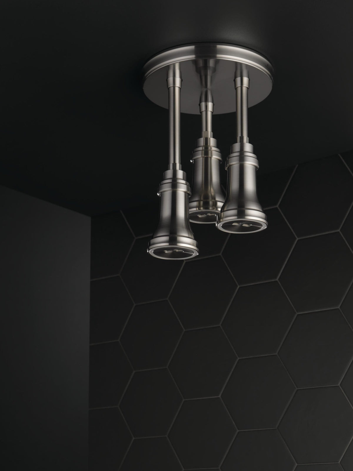 Delta Universal Showering Components Stainless 1-Spray Pendant Rain Shower Head with LED Lights, 2.5 GPM (9.5 LPM)