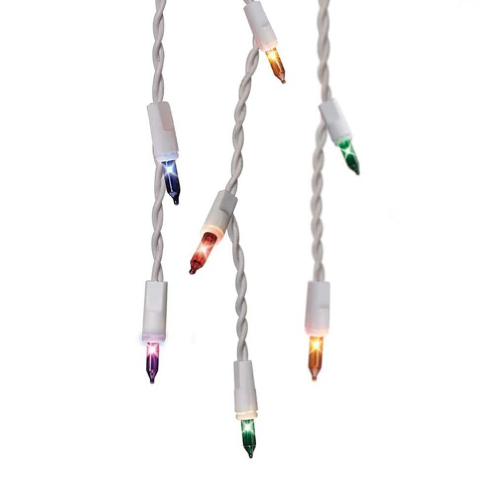 GE String-A-Long 300-Count Constant Multicolor Mini Incandescent Plug-In Christmas Icicle Lights