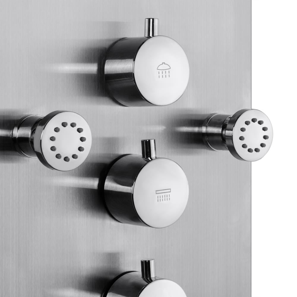 AKDY 63-in Stainless Steel 8-Spray Shower Panel System (Valve Included)
