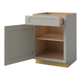 allen + roth Stonewall 21-in W x 34.5-in H x 24-in D Stone 1-Drawer Base Fully Assembled Cabinet (Flat Panel Shaker Style)