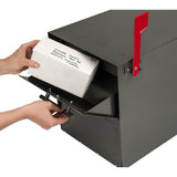 Oasis Classic Locking Post Mount Parcel Mailbox with High Security Reinforced Lock - Super Arbor