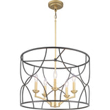 Progress Lighting Landree 5-Light Matte Black Traditional Chandelier