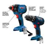 Bosch Core18V 2-Tool Cordless Combo Kit with Soft Case, Charger and (2) 4.0Ah Batteries