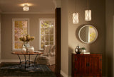 Kichler Edenbrook Brushed Nickel Modern/Contemporary Etched Glass Cylinder Pendant Light