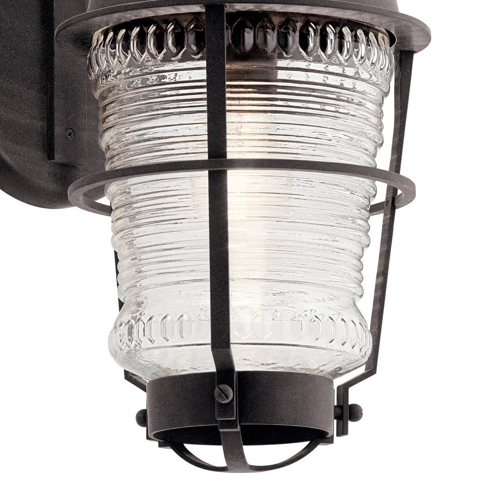Kichler Chance Harbor 18-in H Weathered Zinc Medium Base (E-26) Outdoor Wall Light