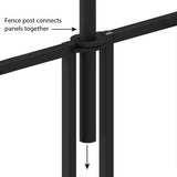 YARDLINK 3-in W Powder-coated Steel No Dig Yard Universal Fence Post