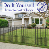 YARDLINK Empire 3-ft W Powder-coated Steel Pressed-point No Dig Decorative Fence Panel