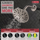 Delta Universal Showering Components Brushed Nickel 5-Spray Shower Head, 1.75 GPM (6.6 LPM)