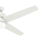 Hunter Advocate WiFi-Enabled DC Motor 60-in Fresh White Indoor Smart Ceiling Fan with Remote (4-Blade)