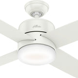 Hunter Advocate WiFi-Enabled DC Motor 60-in Fresh White Indoor Smart Ceiling Fan with Remote (4-Blade)