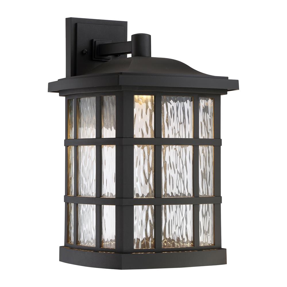 Quoizel Stonington 17-in H Matte Black LED Outdoor Wall Light