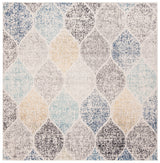 Safavieh Madison Westmont 7 x 7 Ivory/Blue Square Indoor Trellis Vintage Area Rug