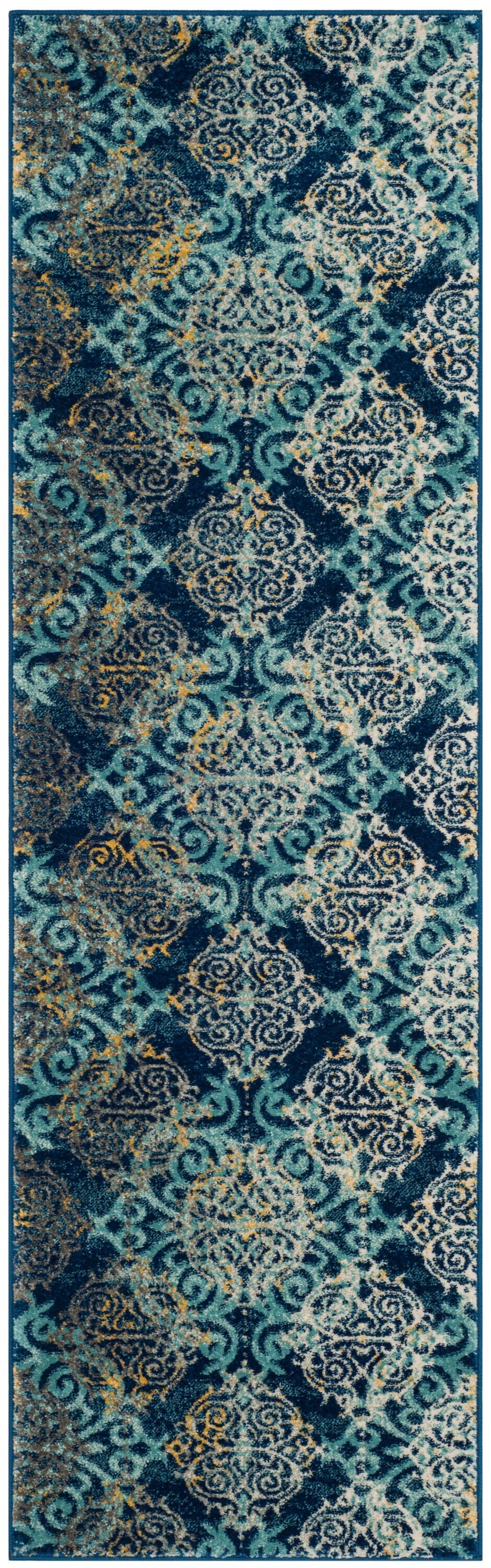 Safavieh Evoke Rigby Royal/Light Blue Indoor Runner Rug, 2-ft-2-in x 7-ft