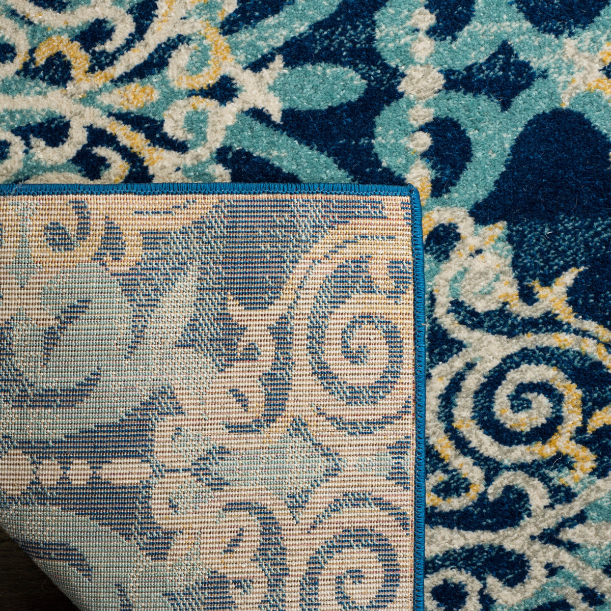 Safavieh Evoke Rigby Royal/Light Blue Indoor Runner Rug, 2-ft-2-in x 7-ft