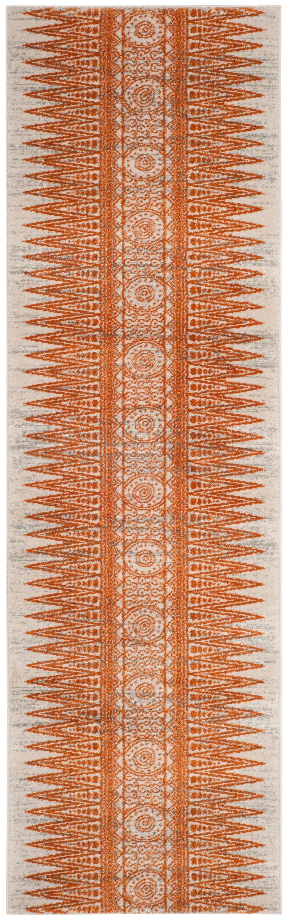 Safavieh Evoke Layla 2-ft 2-in x 11-ft Ivory/Orange Indoor Abstract Bohemian/Eclectic Runner Rug