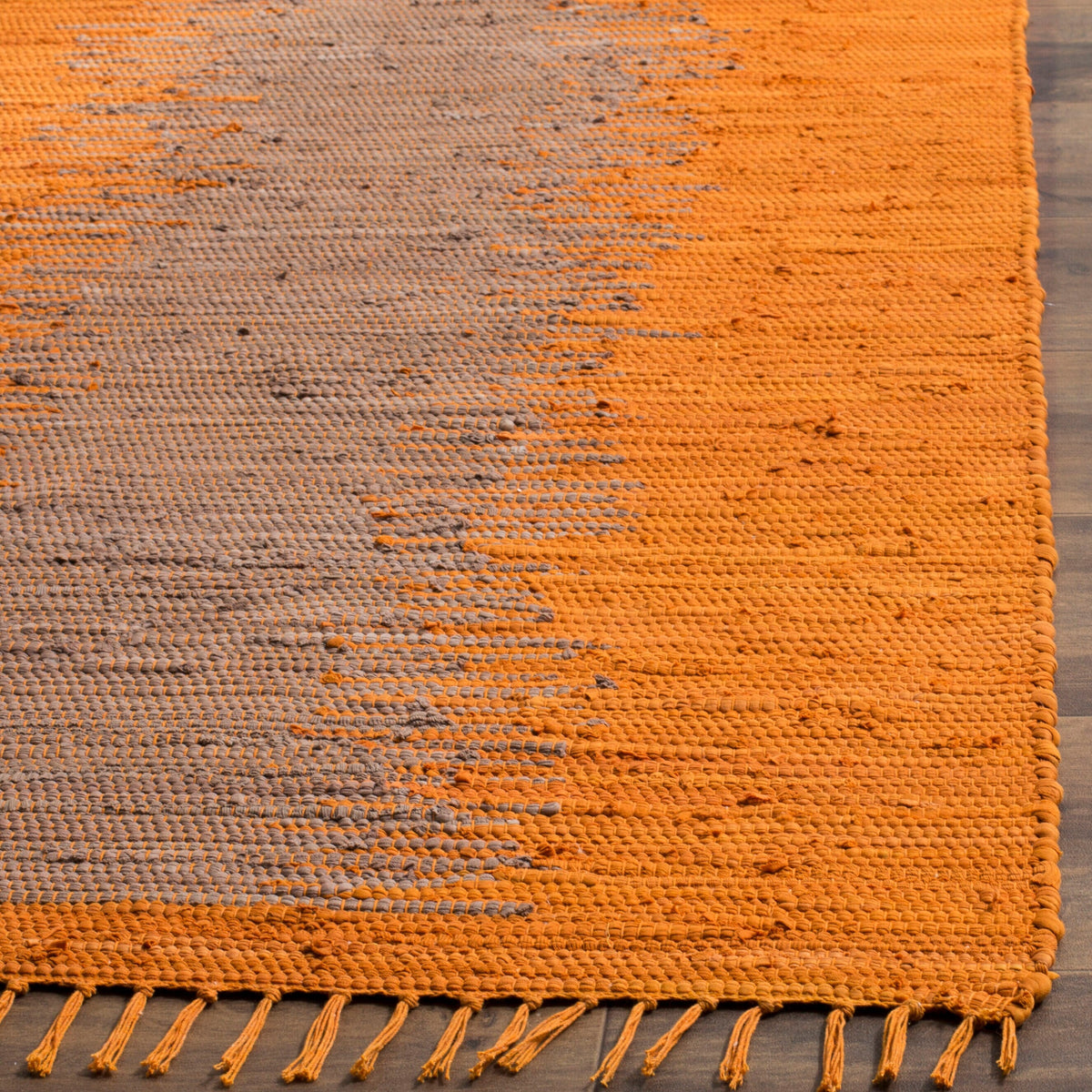 Safavieh Montauk Salina 2 x 7 Orange Indoor Abstract Coastal Handcrafted Runner