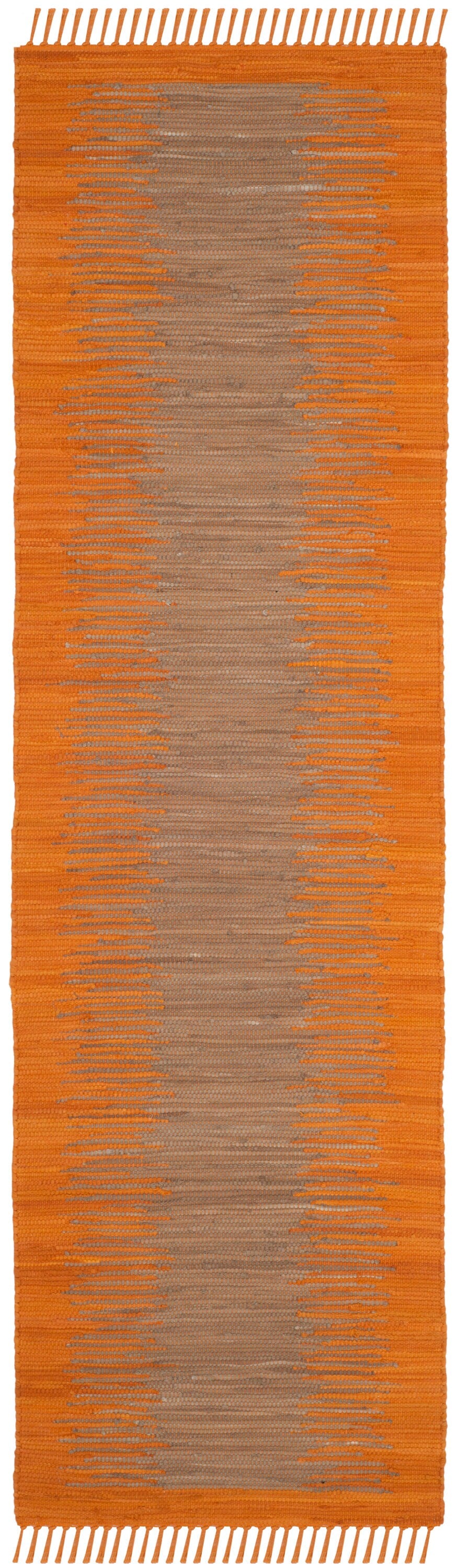 Safavieh Montauk Salina 2 x 7 Orange Indoor Abstract Coastal Handcrafted Runner