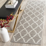 Safavieh Montauk Bolsa 2-ft 3-in x 13-ft Gray/Ivory Indoor Coastal Trellis Handcrafted Runner Rug