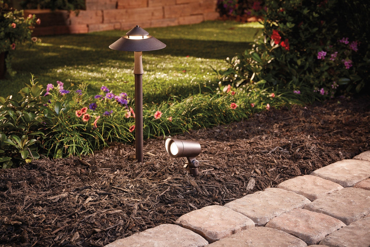 Portfolio 13.8-Watt Special Textured Bronze Low Voltage Integrated LED Path Light Kit
