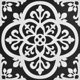 FloorPops Black and White 2.76-mil x 12-in W x 12-in L Water Resistant Peel and Stick Vinyl Tile Flooring