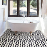 FloorPops Black 12-in x 12-in Water Resistant Peel and Stick Vinyl Tile Flooring, 20-sq ft Carton