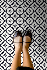 FloorPops Black 12-in x 12-in Water Resistant Peel and Stick Vinyl Tile Flooring, 20-sq ft Carton