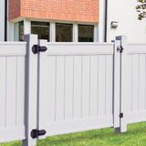 Freedom Emblem 4-ft H x 5-ft W White Vinyl Fence Gate Kit (Unassembled)