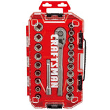 CRAFTSMAN 22-Piece 72-Tooth 1/2-in Drive Quick-Release Ratchet & Universal Socket Set