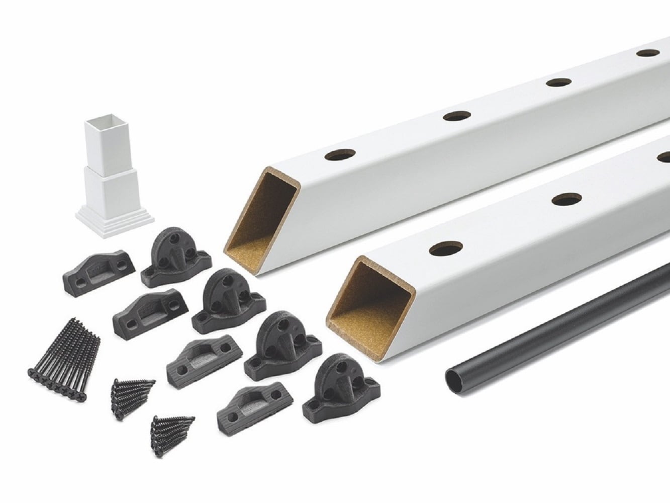 Trex Select 8-ft x 42-in Classic White Composite Deck Stair Rail Kit