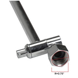 AKDY SH0006 12.5-in Adjustable Chrome Shower Arm for Bathtub/Shower